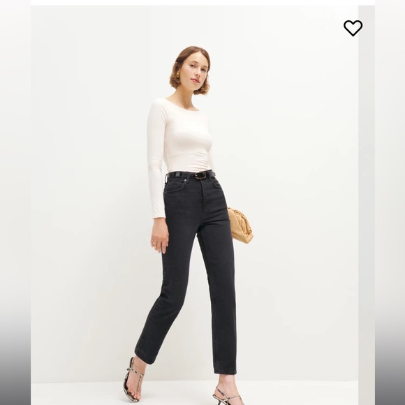 REFORMATION Cynthia High Rise Straight Cropped Jeans NWT - size 26 - Picture 4 of 4